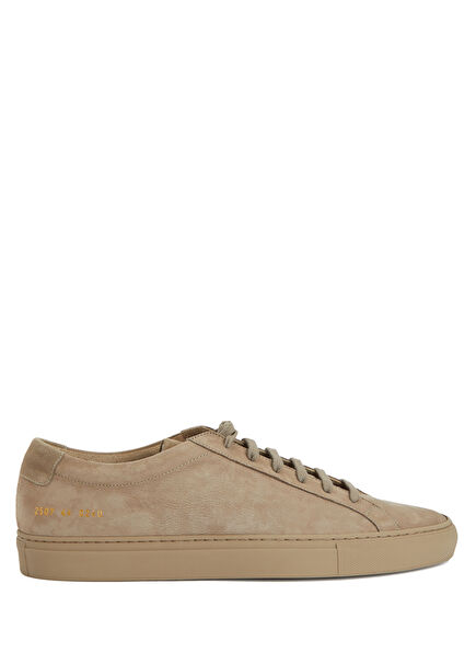 Taupe Men's Leather Sneakers