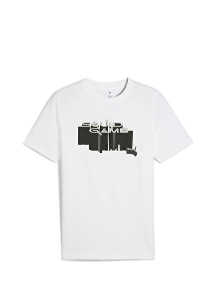 Puma x Squid Game Beyaz Kısa Kollu Erkek T-shirt