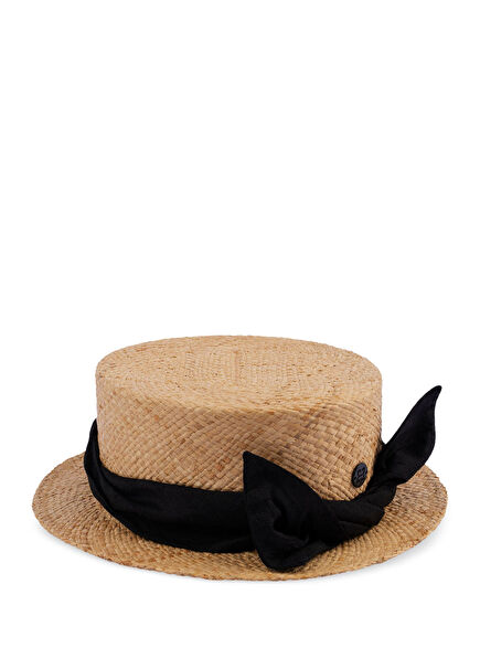 Gigi Hasır Boater Kadın Şapka