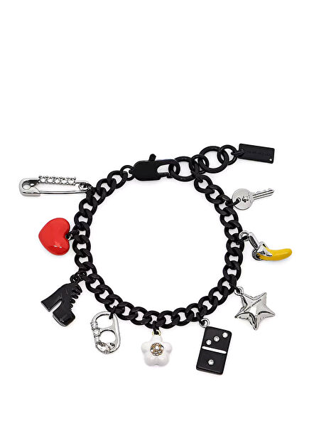 Collector Charm Black Detailed Women's Bracelet