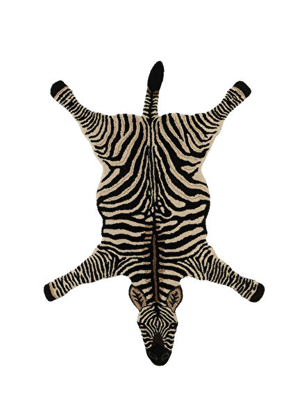 Çizgili Zebra Figürlü Büyük Boy Halı
