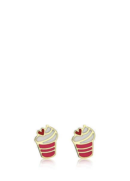 Milk Shake 14K Gold Girl Earrings