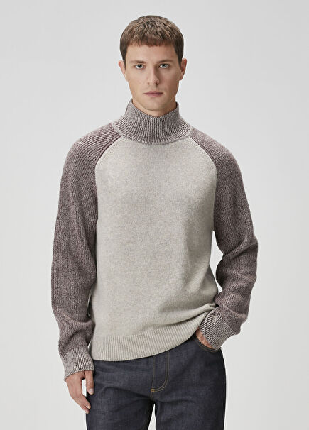 White Turtleneck Wool Sweater