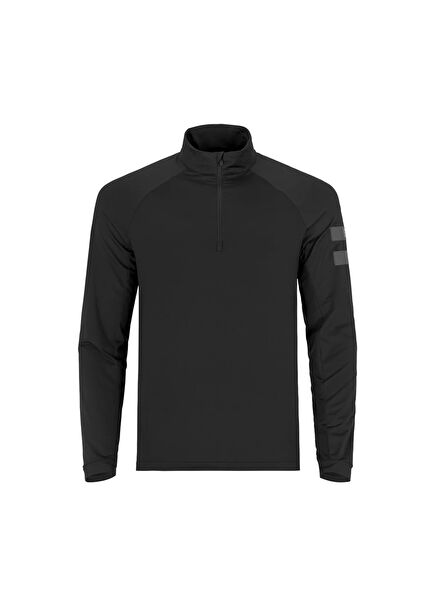 631 Turtleneck With Siyah Yarım Fermuarlı Erkek Polar