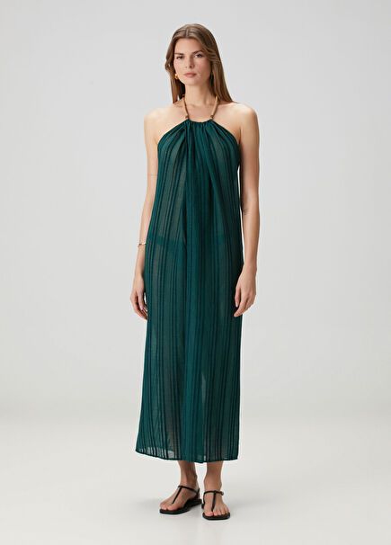 Dark Green Maxi Beach Dress