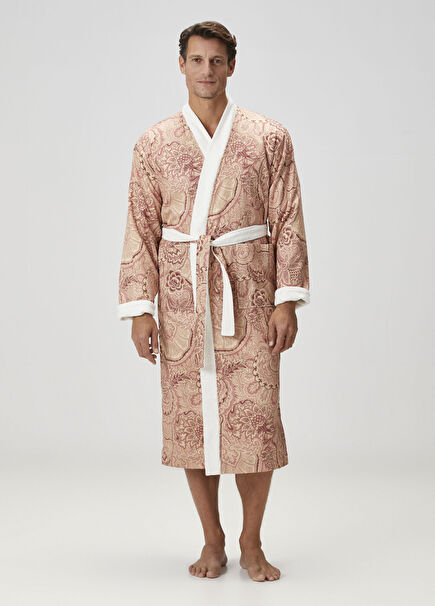 Pink Patterned Bathrobe