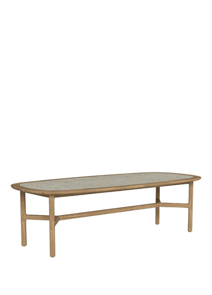 Jun Beige Solid Teak Wooden Garden Table