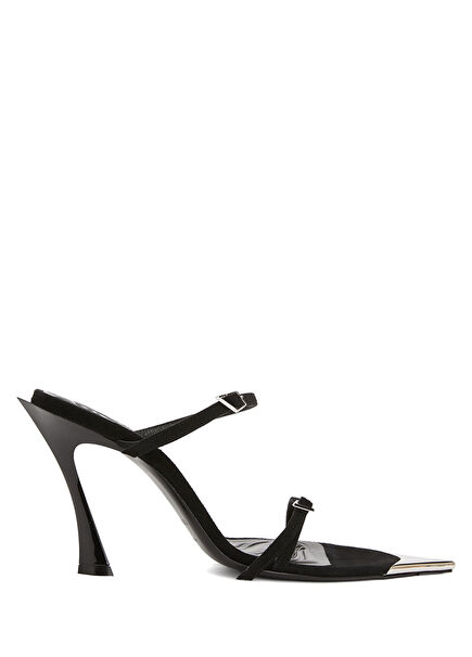 Fang Siyah Kadın Süet Terlik