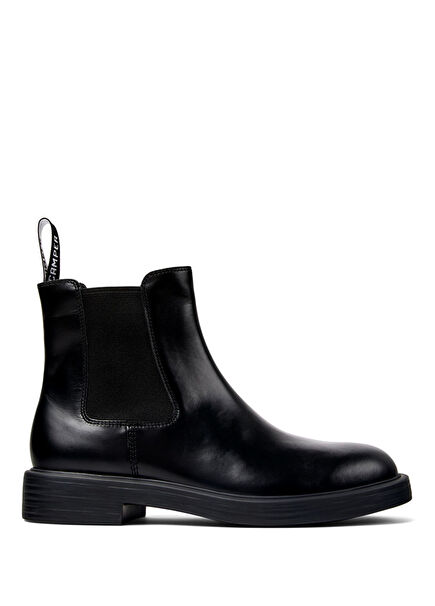 Dean Black Leather Men's Half Boots K300492-001