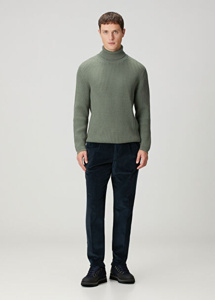 Mavi Kadife Pantolon