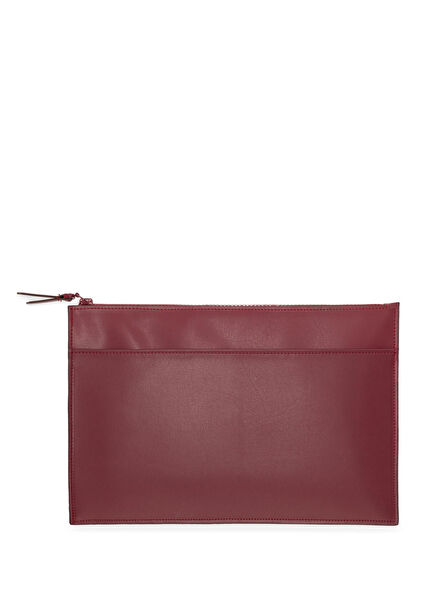 Christmas Cherry Red Leather Women's Clutch Handbag