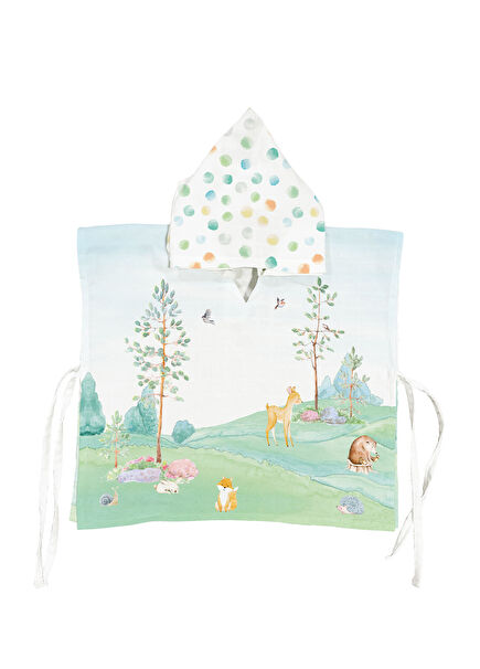 Arcadia 100% Organik Pamuk Bebek Çocuk Müslin Panço