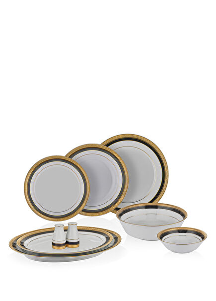 Noritake Crestwood Cobalt Gold 54 Piece Dinner Set