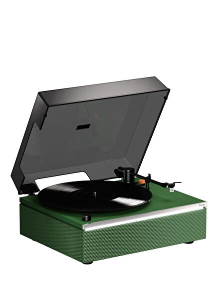 Lumi-S Green Retro Turntable Player with Built-in Bluetooth Speaker