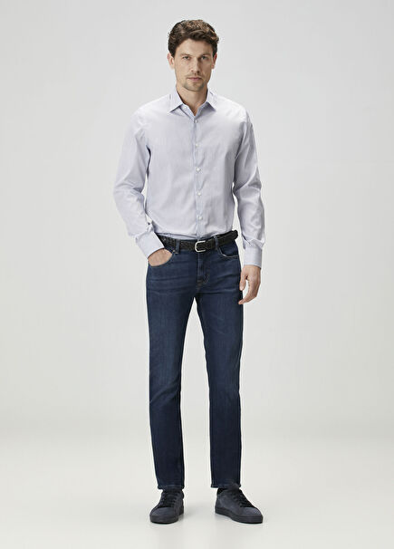 Slimmy Lacivert Jean Pantolon