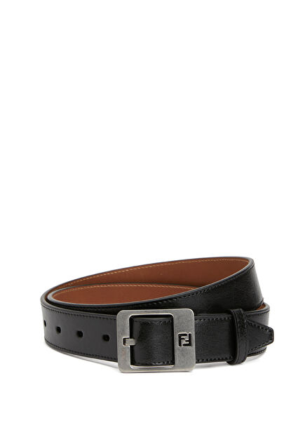 Black Men's Leather Belt