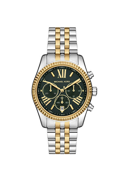 MK4984 Altın Rengi Metalik Gri Çelik Kadın Kol Saati