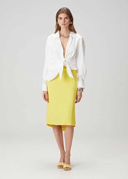 Sablier Yellow Midi Skirt