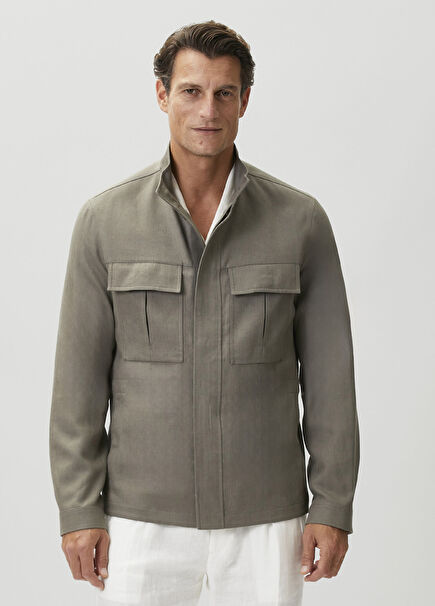 Saharan Grey Linen Jacket