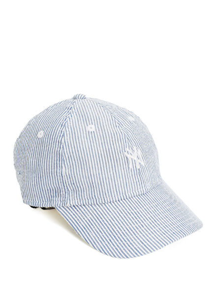NY Yankees MLB Seersucker 9Twenty Blue Kids Hat