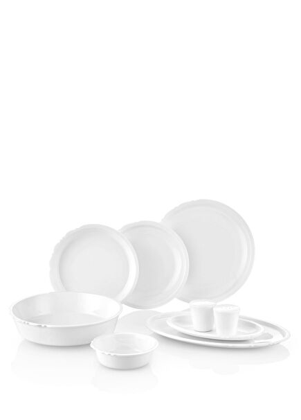 Eser-i İstanbul Sade Bone China 12 Kişilik 55 Parça Yemek Takımı