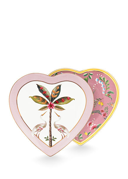 La Majorelle Pink 2-Piece Porcelain Plate Set