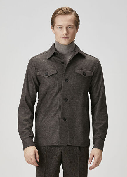 Kahverengi Yün Ceket