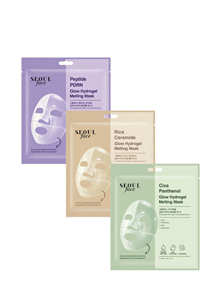 Pirinç Cica ve Peptid Glow Eriyen Kore Yüz Maskesi Seti 34 gr 