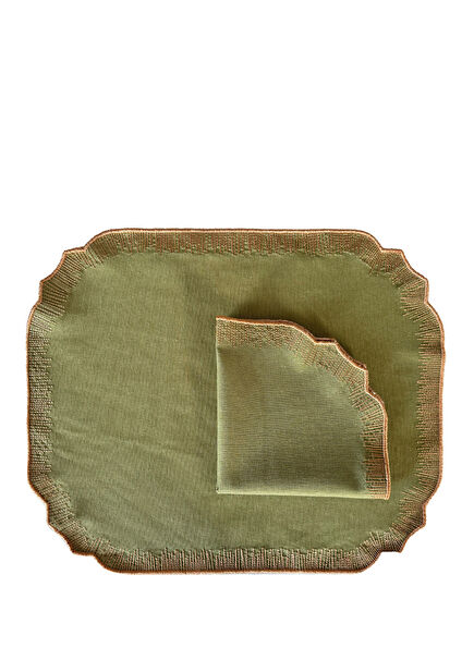 Alice Green Gold American Service Napkin Set of 2