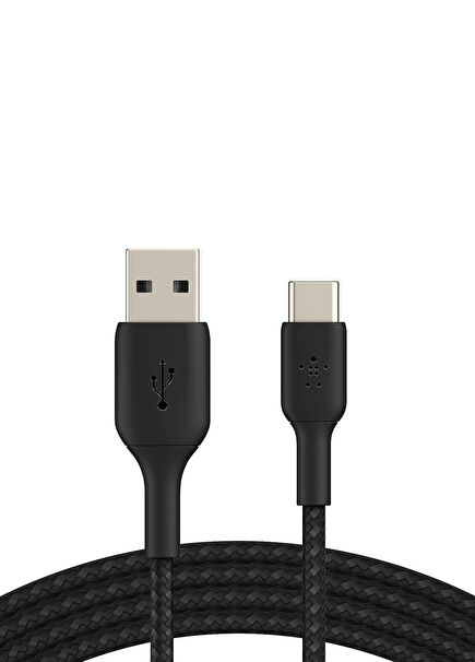 Type-C Siyah Örgülü Data & Hızlı Şarj Kablosu 1m CAB002BT1MBK