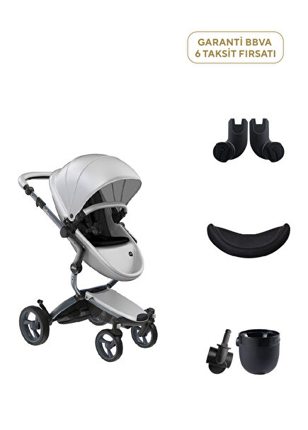 Xari Argento Set Gümüş Çift Yönlü Bebek Arabası 