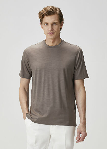 Kahverengi Yün T-shirt