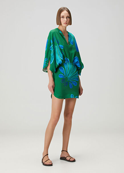 Alcmene Green Mini Dress