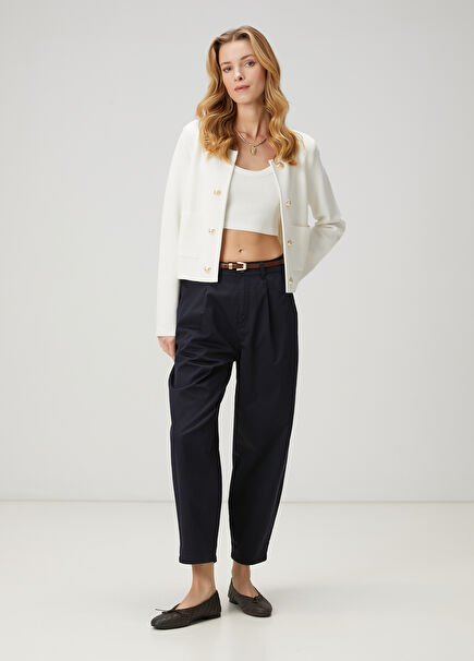 Lacivert Gabardin Chino Pantolon
