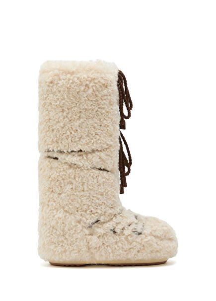 Icon Curly Extra Ekru Kadın Kar Botu