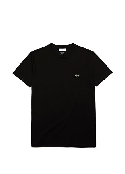 Siyah Bisiklet Yaka Regular Fit Kısa Kollu Erkek T-Shirt