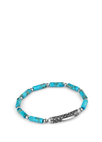 Sl-S Waves Pipe Vrst Men's Silver Bracelet