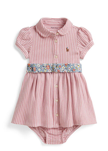 Pink Striped Baby Girl Dress