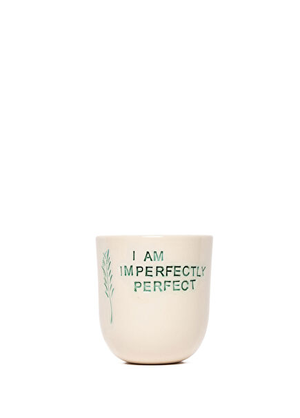 I Am Imperfectly Perfect Turquoise Mood Handmade Ceramic Mug