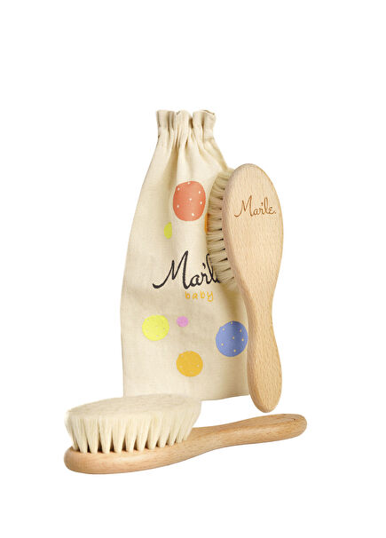 Doğal Keçi Kılı Yenidoğan Bebek Saç Fırçası 