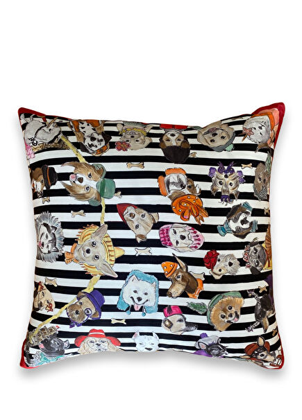 Woof Woof Baby Silk Cushion 45x45 cm