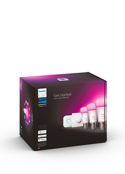 Hue Colored 3-Pack Smart Button E27 With Bluetooth Feature Smart Starter Kit