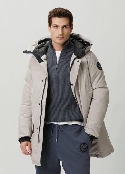 Langford Beige Hooded Parka