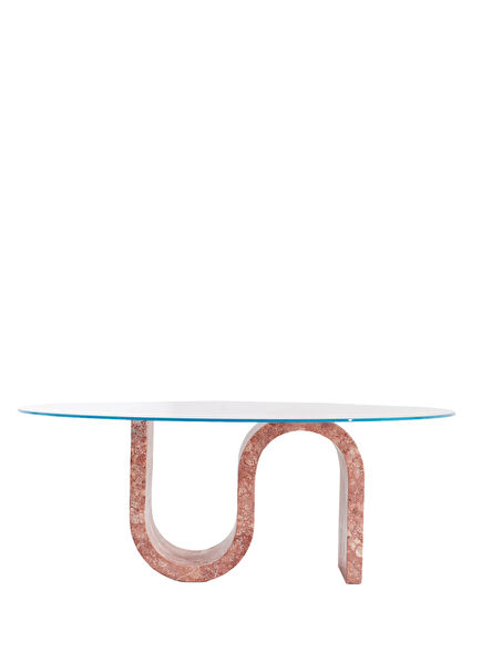 Medusa Kırmızı Traverten Orta Sehpa