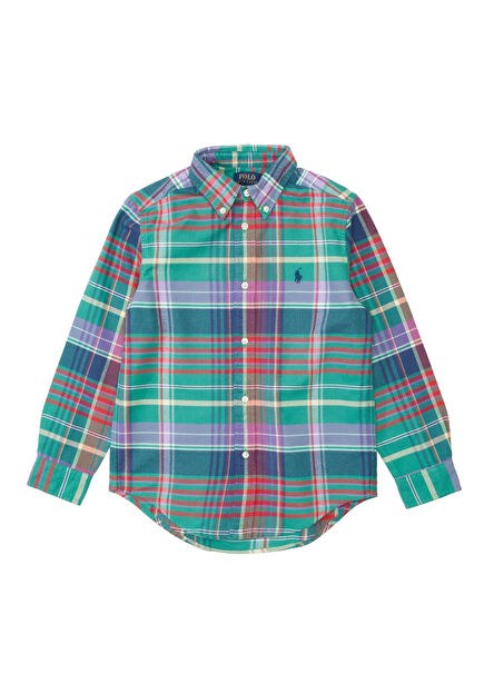 Green Plaid Boys' Shirt