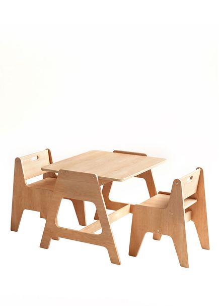 Cotable Naturel Ahşap Çocuk Aktivite Masa Takımı