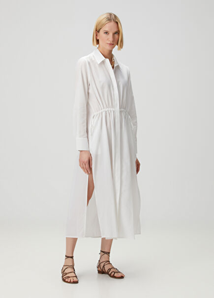 White Midi Shirt Dress