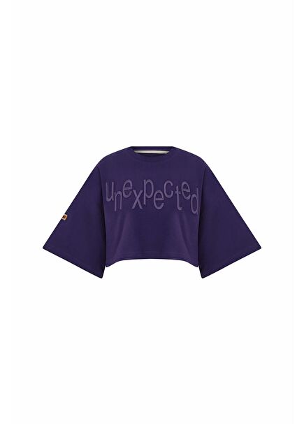 Mimma Oversize Scarlet Gum Bisiklet Yaka T-shirt