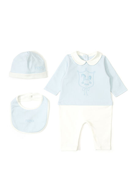 Light Blue Baby Romper Set