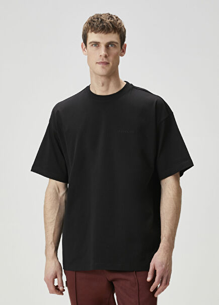 Siyah Logo Baskılı T-shirt